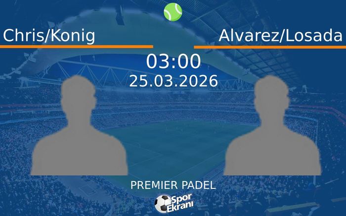 25 Mart 2026 Chris/Konig vs Alvarez/Losada maçı Hangi Kanalda Saat Kaçta Yayınlanacak?