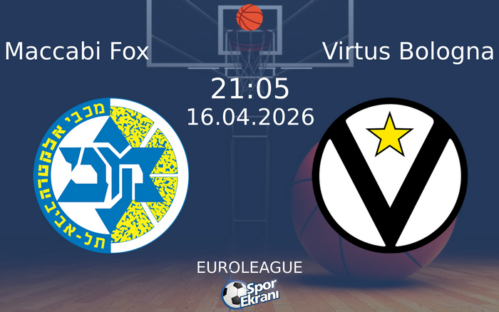 16 Nisan 2026 Maccabi Fox vs Virtus Bologna maçı Hangi Kanalda Saat Kaçta Yayınlanacak?