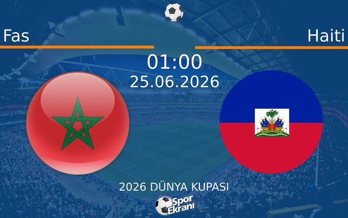 25 Haziran 2026 Fas vs Haiti maçı Hangi Kanalda Saat Kaçta Yayınlanacak? 25 Haziran 2026 Fas vs Haiti maçı Hangi Kanalda Saat Kaçta Yayınlanacak?