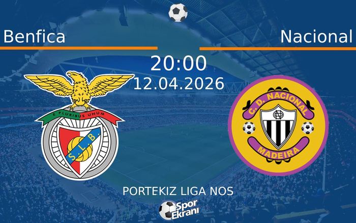 12 Nisan 2026 Benfica vs Nacional maçı Hangi Kanalda Saat Kaçta Yayınlanacak? 12 Nisan 2026 Benfica vs Nacional maçı Hangi Kanalda Saat Kaçta Yayınlanacak?