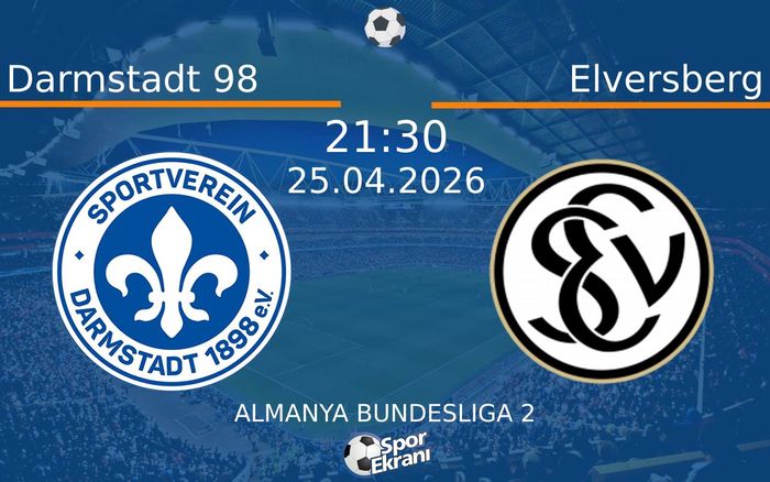 25 Nisan 2026 Darmstadt 98 vs Elversberg maçı Hangi Kanalda Saat Kaçta Yayınlanacak? 25 Nisan 2026 Darmstadt 98 vs Elversberg maçı Hangi Kanalda Saat Kaçta Yayınlanacak?