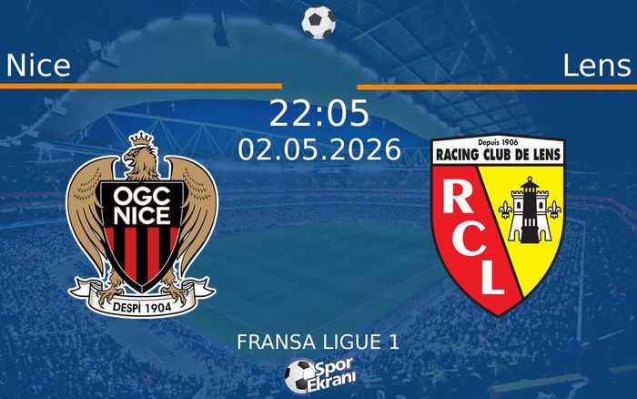 02 Mayıs 2026 Nice vs Lens maçı Hangi Kanalda Saat Kaçta Yayınlanacak? 02 Mayıs 2026 Nice vs Lens maçı Hangi Kanalda Saat Kaçta Yayınlanacak?