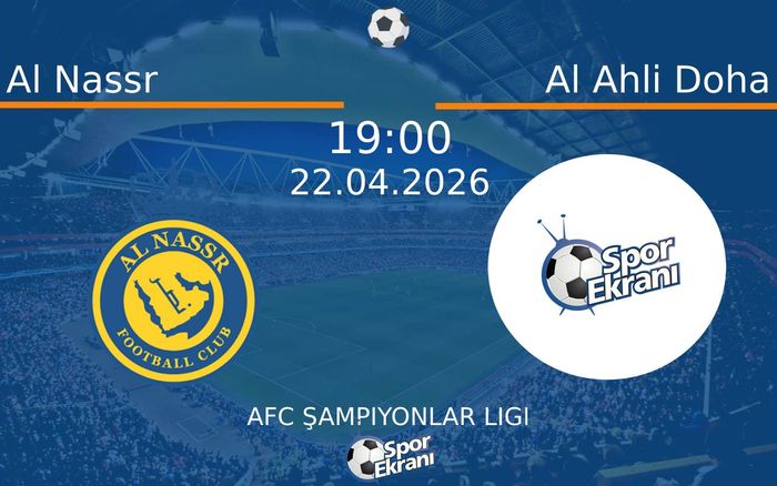 22 Nisan 2026 Al Nassr vs Al Ahli Doha maçı Hangi Kanalda Saat Kaçta Yayınlanacak? 22 Nisan 2026 Al Nassr vs Al Ahli Doha maçı Hangi Kanalda Saat Kaçta Yayınlanacak?