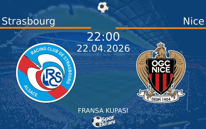 22 Nisan 2026 Strasbourg vs Nice maçı Hangi Kanalda Saat Kaçta Yayınlanacak?