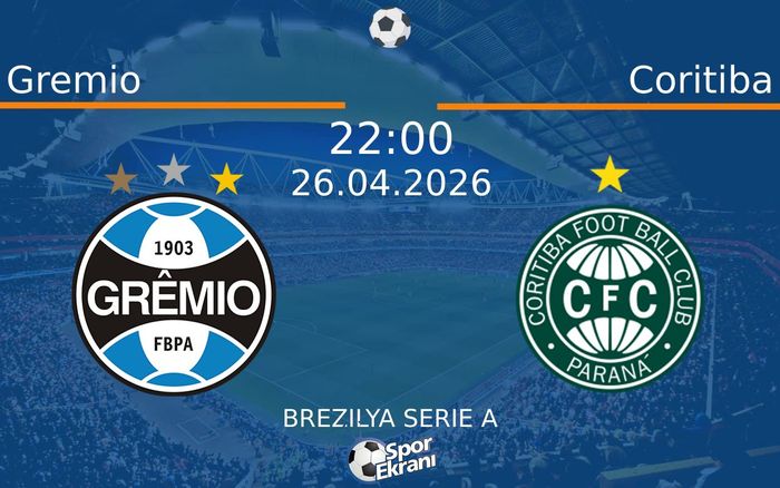 26 Nisan 2026 Gremio vs Coritiba maçı Hangi Kanalda Saat Kaçta Yayınlanacak?