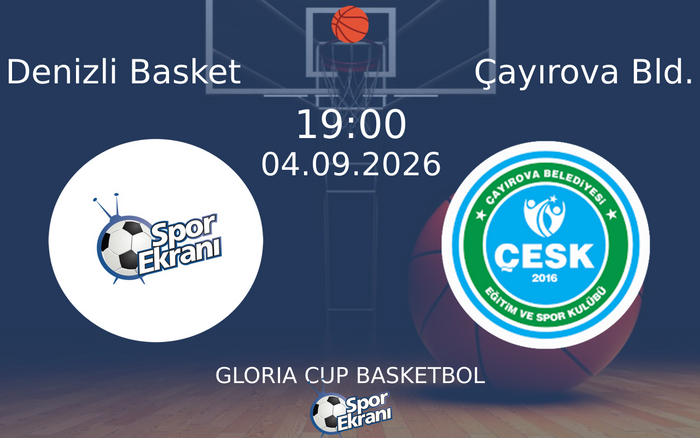 04 Eylül 2026 Denizli Basket vs Çayırova Bld. maçı Hangi Kanalda Saat Kaçta Yayınlanacak?