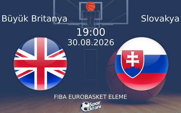 30 Ağustos 2026 Büyük Britanya vs Slovakya maçı Hangi Kanalda Saat Kaçta Yayınlanacak?