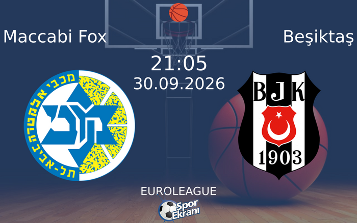 30 Eylül 2026 Maccabi Fox vs Beşiktaş maçı Hangi Kanalda Saat Kaçta Yayınlanacak? 30 Eylül 2026 Maccabi Fox vs Beşiktaş maçı Hangi Kanalda Saat Kaçta Yayınlanacak?