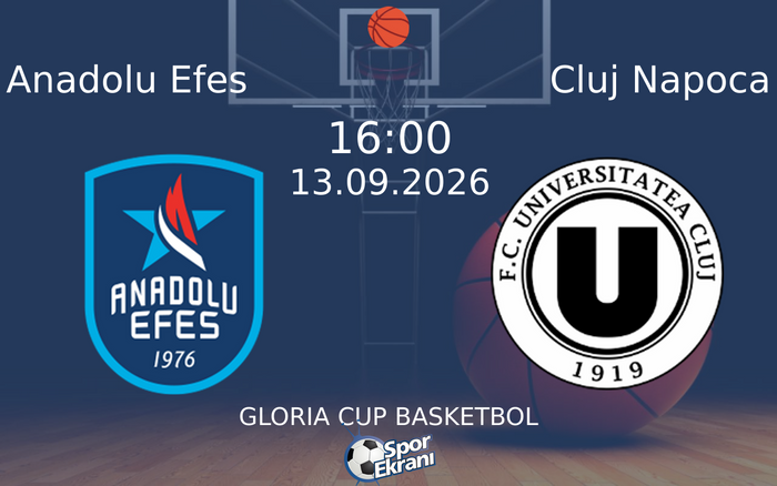 13 Eylül 2026 Anadolu Efes vs Cluj Napoca maçı Hangi Kanalda Saat Kaçta Yayınlanacak?