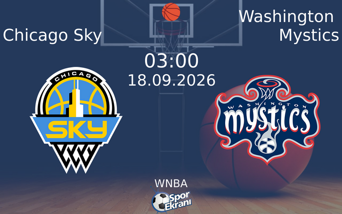 18 Eylül 2026 Chicago Sky vs Washington Mystics maçı Hangi Kanalda Saat Kaçta Yayınlanacak?