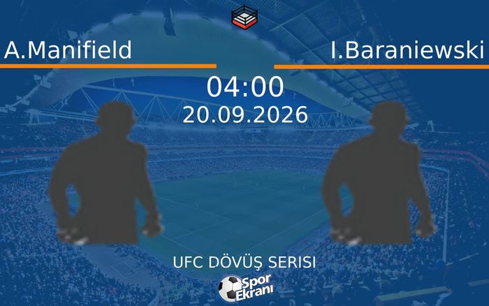 20 Eylül 2026 A.Manifield vs I.Baraniewski maçı Hangi Kanalda Saat Kaçta Yayınlanacak?