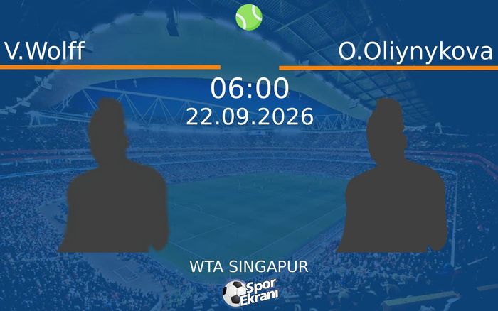 22 Eylül 2026 V.Wolff vs O.Oliynykova maçı Hangi Kanalda Saat Kaçta Yayınlanacak?