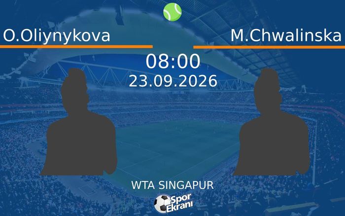 23 Eylül 2026 O.Oliynykova vs M.Chwalinska maçı Hangi Kanalda Saat Kaçta Yayınlanacak?