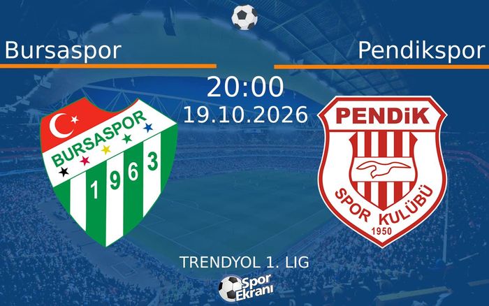 19 Ekim 2026 Bursaspor vs Pendikspor maçı Hangi Kanalda Saat Kaçta Yayınlanacak? 19 Ekim 2026 Bursaspor vs Pendikspor maçı Hangi Kanalda Saat Kaçta Yayınlanacak?