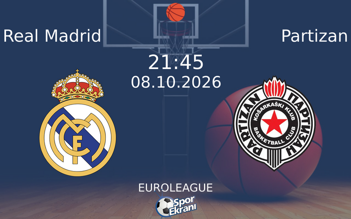 08 Ekim 2026 Real Madrid vs Partizan maçı Hangi Kanalda Saat Kaçta Yayınlanacak? 08 Ekim 2026 Real Madrid vs Partizan maçı Hangi Kanalda Saat Kaçta Yayınlanacak?