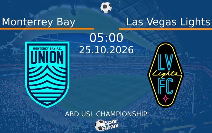25 Ekim 2026 Monterrey Bay vs Las Vegas Lights maçı Hangi Kanalda Saat Kaçta Yayınlanacak?