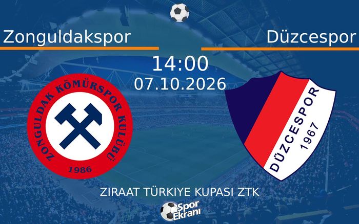 07 Ekim 2026 Zonguldakspor vs Düzcespor maçı Hangi Kanalda Saat Kaçta Yayınlanacak? 07 Ekim 2026 Zonguldakspor vs Düzcespor maçı Hangi Kanalda Saat Kaçta Yayınlanacak?