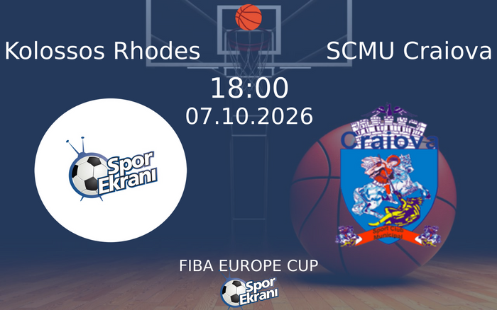 07 Ekim 2026 Kolossos Rhodes vs SCMU Craiova maçı Hangi Kanalda Saat Kaçta Yayınlanacak? 07 Ekim 2026 Kolossos Rhodes vs SCMU Craiova maçı Hangi Kanalda Saat Kaçta Yayınlanacak?