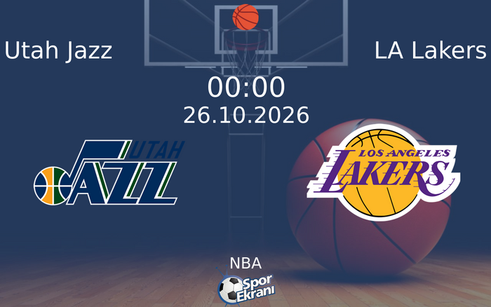 Utah Jazz vs LA Lakers maçı Hangi Kanalda Saat Kaçta Yayınlanacak? | 26 Ekim 2026 Utah Jazz vs LA Lakers maçı Hangi Kanalda Saat Kaçta Yayınlanacak? | 26 Ekim 2026