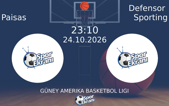 Paisas vs Defensor Sporting maçı Hangi Kanalda Saat Kaçta Yayınlanacak? | 24 Ekim 2026 Paisas vs Defensor Sporting maçı Hangi Kanalda Saat Kaçta Yayınlanacak? | 24 Ekim 2026