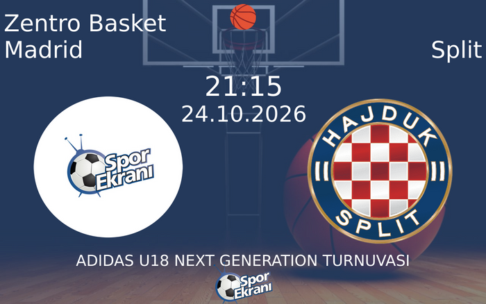 Zentro Basket Madrid vs Split maçı Hangi Kanalda Saat Kaçta Yayınlanacak? | 24 Ekim 2026
