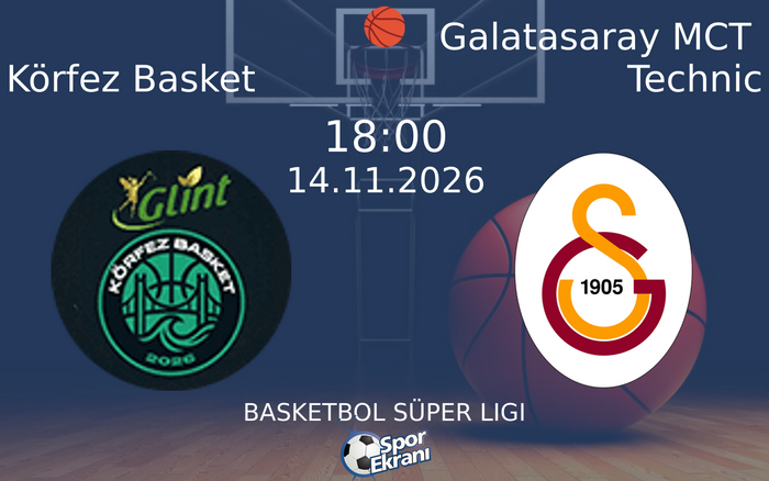Körfez Basket vs Galatasaray MCT Technic maçı Hangi Kanalda Saat Kaçta Yayınlanacak? | 14 Kasım 2026