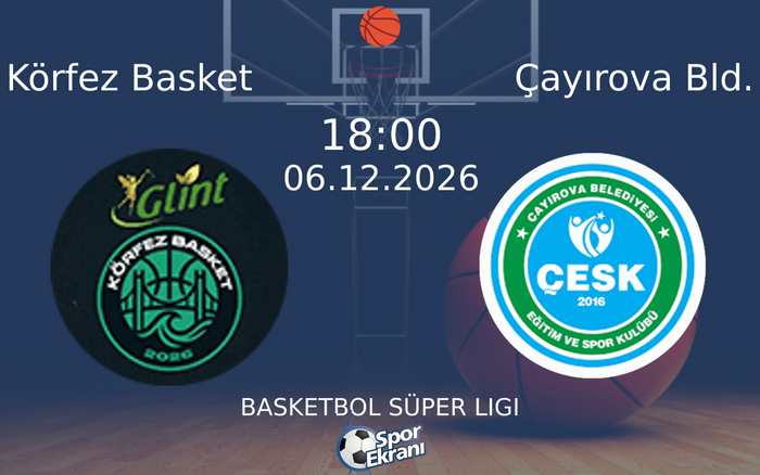 Körfez Basket vs Çayırova Bld. maçı Hangi Kanalda Saat Kaçta Yayınlanacak? | 06 Aralık 2026
