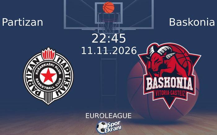 Partizan vs Baskonia maçı Hangi Kanalda Saat Kaçta Yayınlanacak? | 11 Kasım 2026