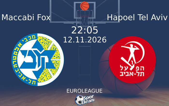 Maccabi Fox vs Hapoel Tel Aviv maçı Hangi Kanalda Saat Kaçta Yayınlanacak? | 12 Kasım 2026