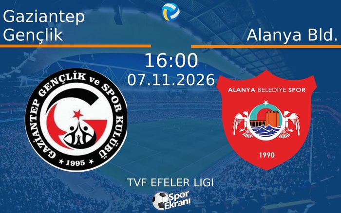 Gaziantep Gençlik vs Alanya Bld. maçı Hangi Kanalda Saat Kaçta Yayınlanacak? | 07 Kasım 2026