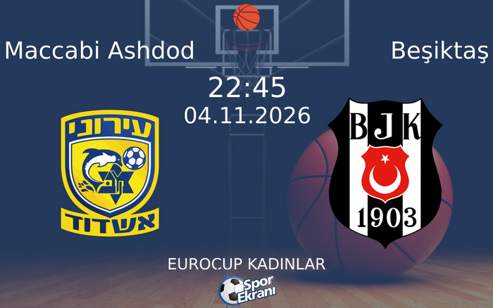 Maccabi Ashdod vs Beşiktaş maçı Hangi Kanalda Saat Kaçta Yayınlanacak? | 04 Kasım 2026