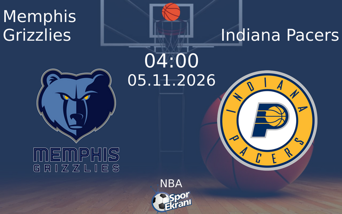 Memphis Grizzlies vs Indiana Pacers maçı Hangi Kanalda Saat Kaçta Yayınlanacak? | 05 Kasım 2026