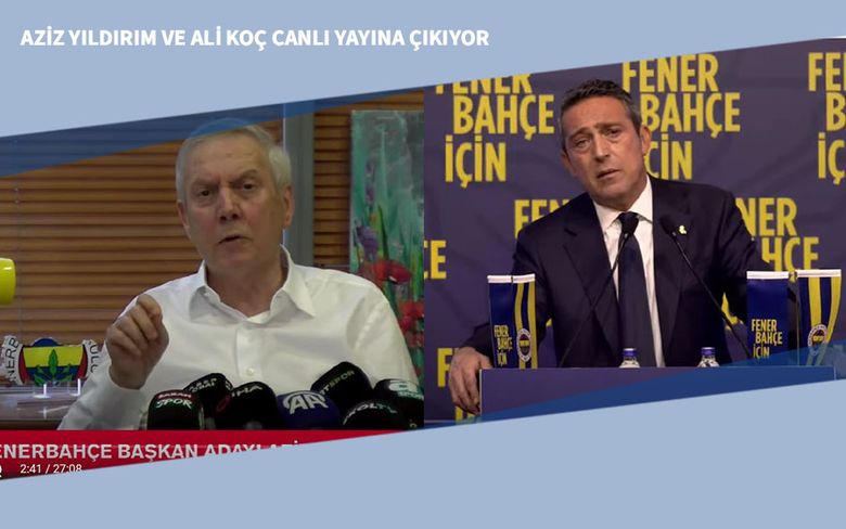 Aziz Yıldırım ve Ali Koç Habertürk'te Canlı Yayına Çıkıyor Aziz Yıldırım ve Ali Koç Habertürk'te Canlı Yayına Çıkıyor