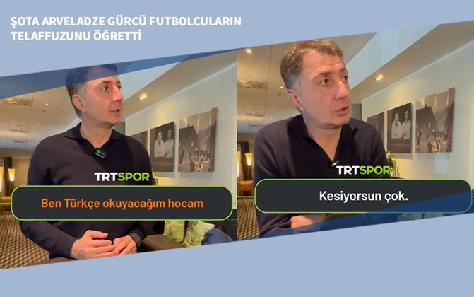 Şota Arveladze Gürcü Futbolcuların Telaffuzunu Öğretti